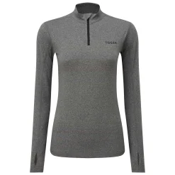 Snowdon Womens Thermal Base Layer Quarter Zip - Grey Marl