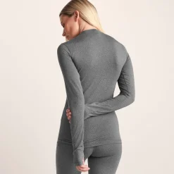 Snowdon Womens Thermal Crew Neck Base Layer - Grey Marl