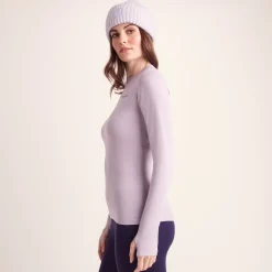 Snowdon Womens Thermal Crew Neck Base Layer - Lavender Grey