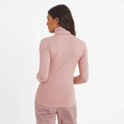 Snowdon Womens Thermal Roll Neck Base Layer - Faded Pink