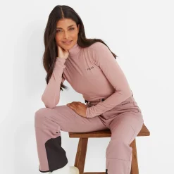 Snowdon Womens Thermal Roll Neck Base Layer - Faded Pink