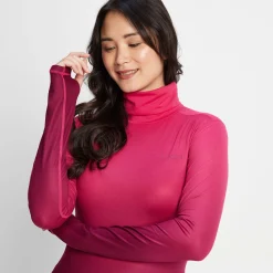 Snowdon Womens Thermal Roll Neck Base Layer - Raspberry Gradient