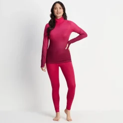 Snowdon Womens Thermal Roll Neck Base Layer - Raspberry Gradient