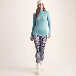 Snowdon Womens Thermal Roll Neck Base Layer - Mist Grey