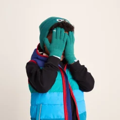 Soay Kids Shaun the Sheep Knit Gloves - Jungle Green