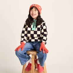 Soay Kids Shaun the Sheep Knit Gloves - Satsuma Orange