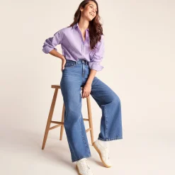 Sofia Womens Long Sleeve Oversized Shirt - Lilac Blossom