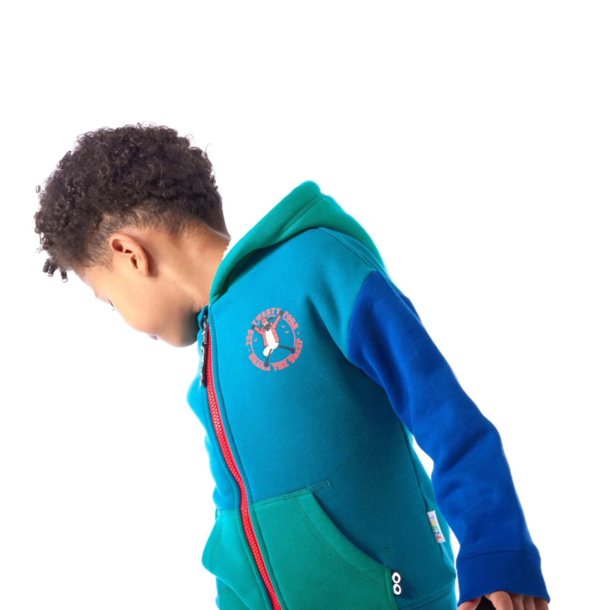 Southdown Kids Shaun the Sheep Zip Sweat - Ocean Blue