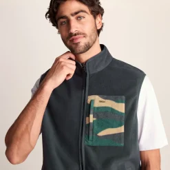 Stark Mens Relaxed Fit Microfleece Gilet - Deep Slate