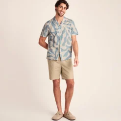 Strichen Mens Short Sleeve 100% Cotton Supersoft Shirt - Summer Sky