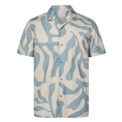 Strichen Mens Short Sleeve 100% Cotton Supersoft Shirt - Summer Sky