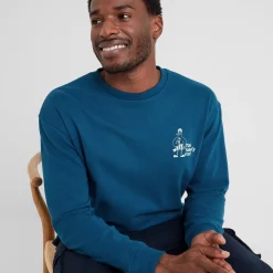 Sunnie Mens Supersoft Hattie Clark Sweatshirt - Deep Sea Blue
