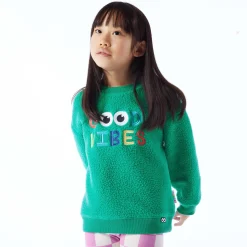 Swaledale Kids Shaun the Sheep Sherpa Sweat - Jungle Green