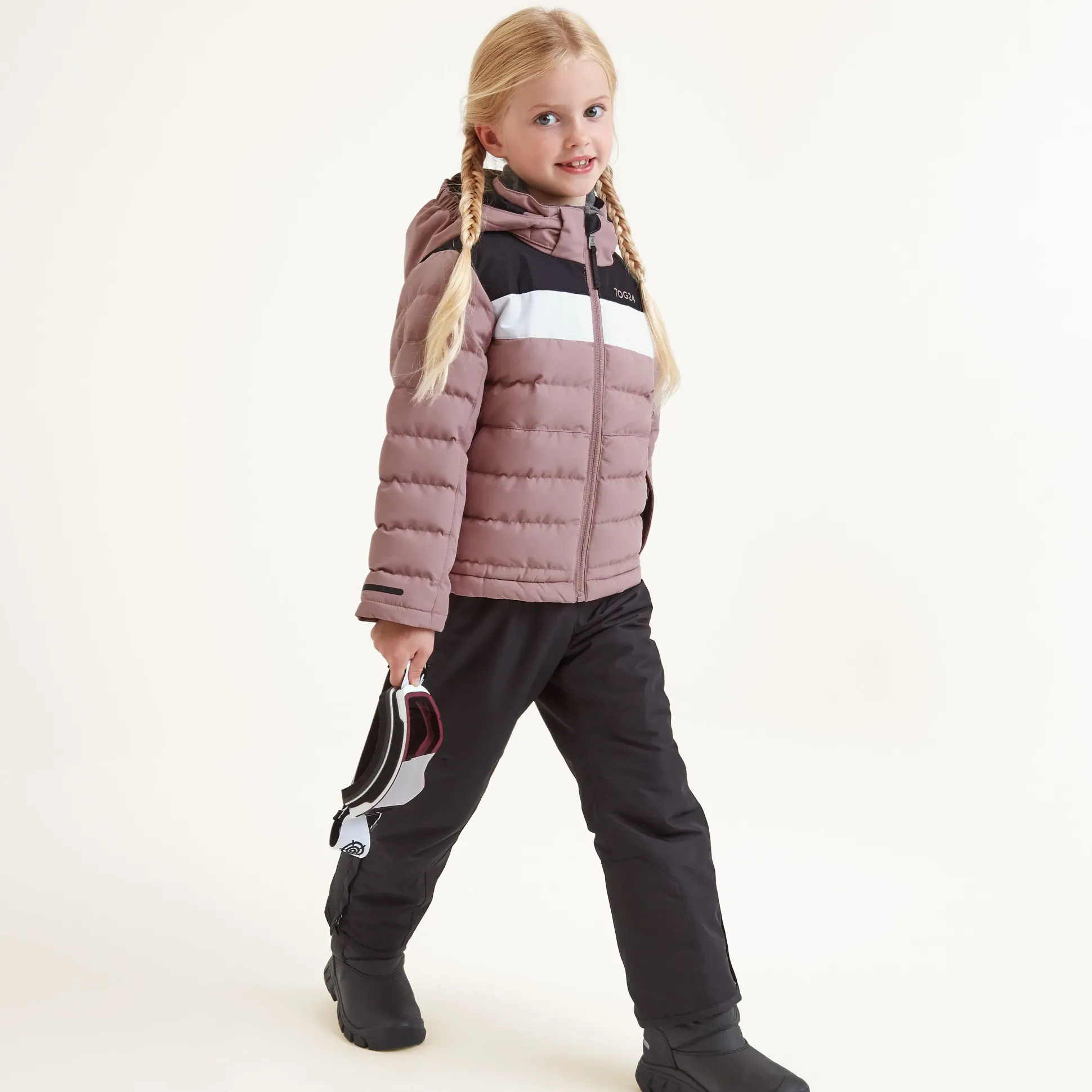 Swift Kids Ski Jacket - Faded Pink/Black