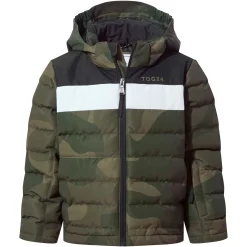 Swift Kids Ski Jacket - Khaki Pixel Camo/Black