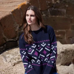 Tamara Womens Chunky Knitted Jumper - Dark Indigo