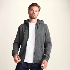 Timble Mens Sherpa Fleece Lined Hoody - Dark Grey Marl