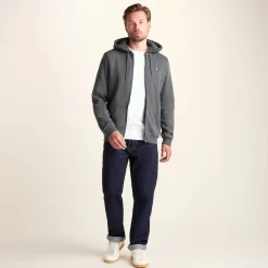 Timble Mens Sherpa Fleece Lined Hoody - Dark Grey Marl