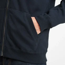 Timble Mens Sherpa Fleece Lined Hoody - Dark Indigo