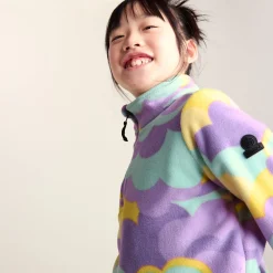 Toffolo Kids Zipneck Fleece - Lilac Cloud Print