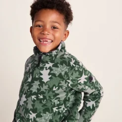 Toffolo Kids Zipneck Fleece - Oak Leaf Print