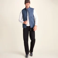 Tony Mens Padded Sherpa Gilet - Smokey Blue