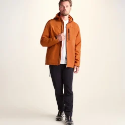 Truro Mens Hooded Softshell Jacket - Dark Orange