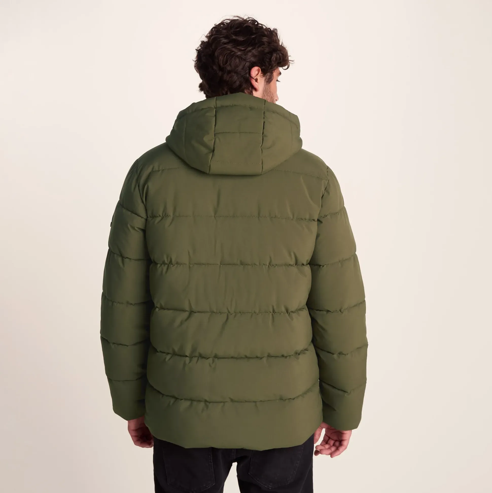 Tunnard Mens Short Shower Resistant Insulated Jacket - Khaki