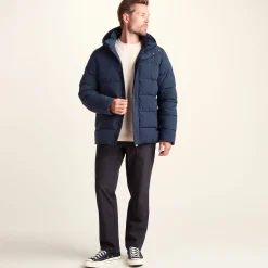 Tunnard Mens Short Shower Resistant Insulated Jacket - Dark Indigo