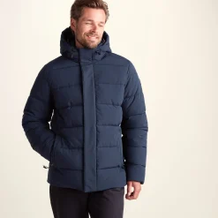 Tunnard Mens Short Shower Resistant Insulated Jacket - Dark Indigo