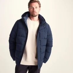 Tunnard Mens Short Shower Resistant Insulated Jacket - Dark Indigo