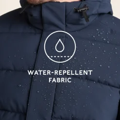 Tunnard Mens Short Shower Resistant Insulated Jacket - Dark Indigo