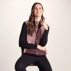 Tunston Womens Relaxed Fit Microfleece Gilet - Mauve/Dark Mauve