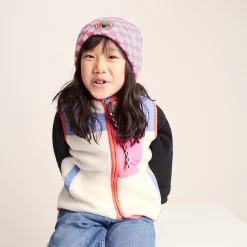 Uda Kids Shaun the Sheep Knit Hat - Pink White Checkerboard