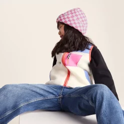 Uda Kids Shaun the Sheep Knit Hat - Pink White Checkerboard