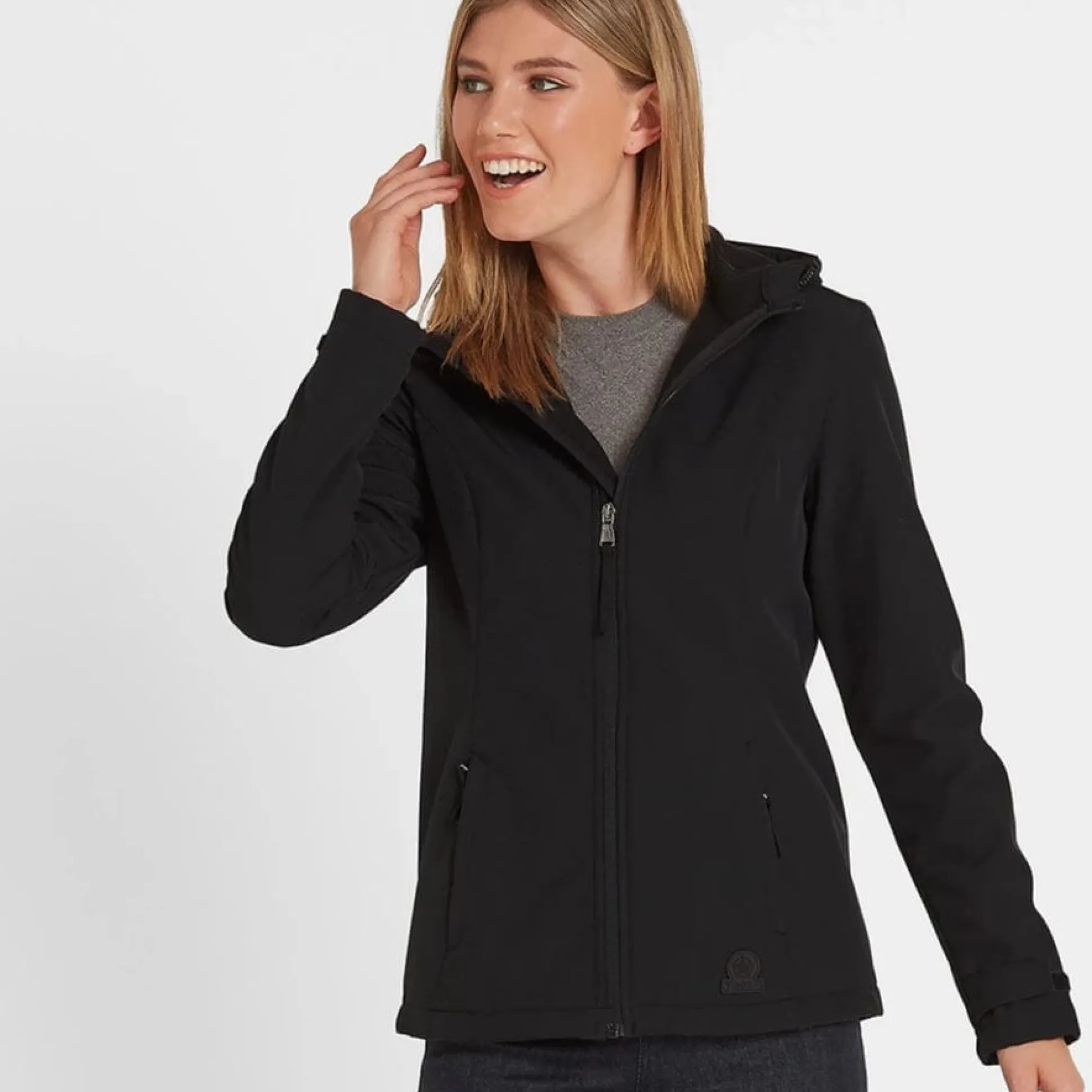 Valley Womens Softshell Hoody - Black