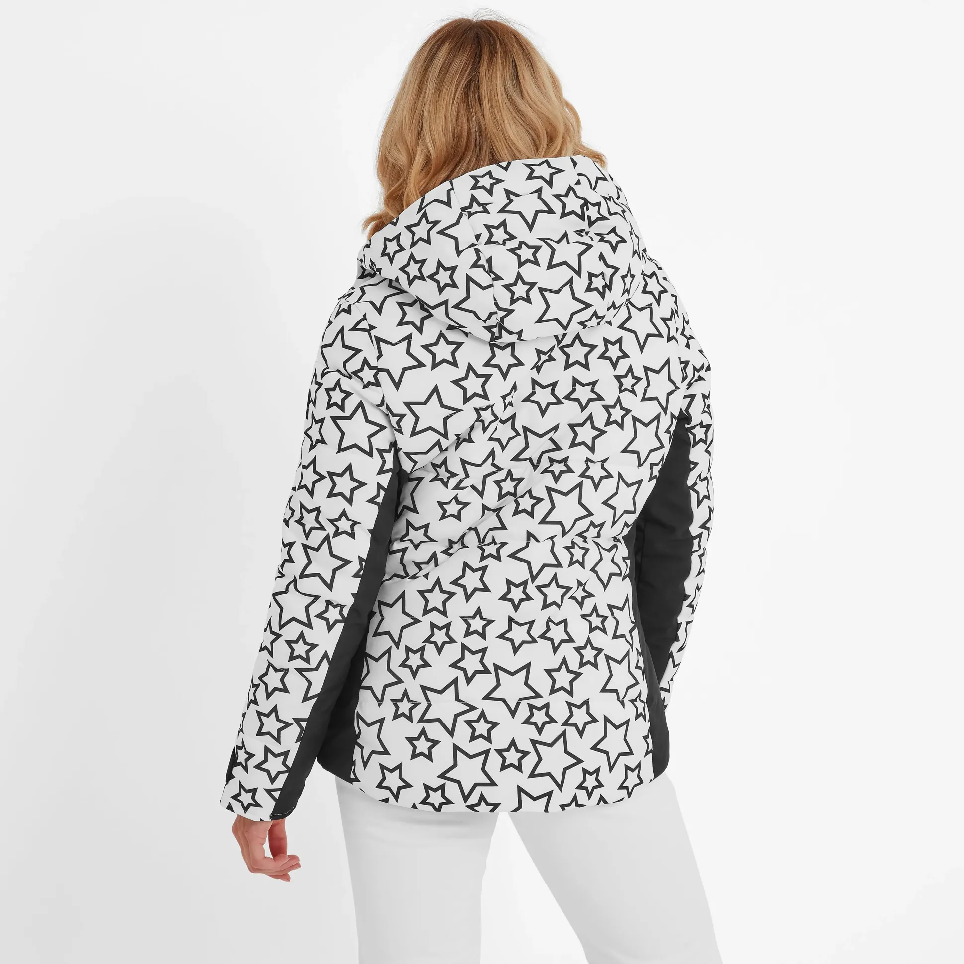Vermont Womens Ski Jacket - Black/Optic White Outline Star