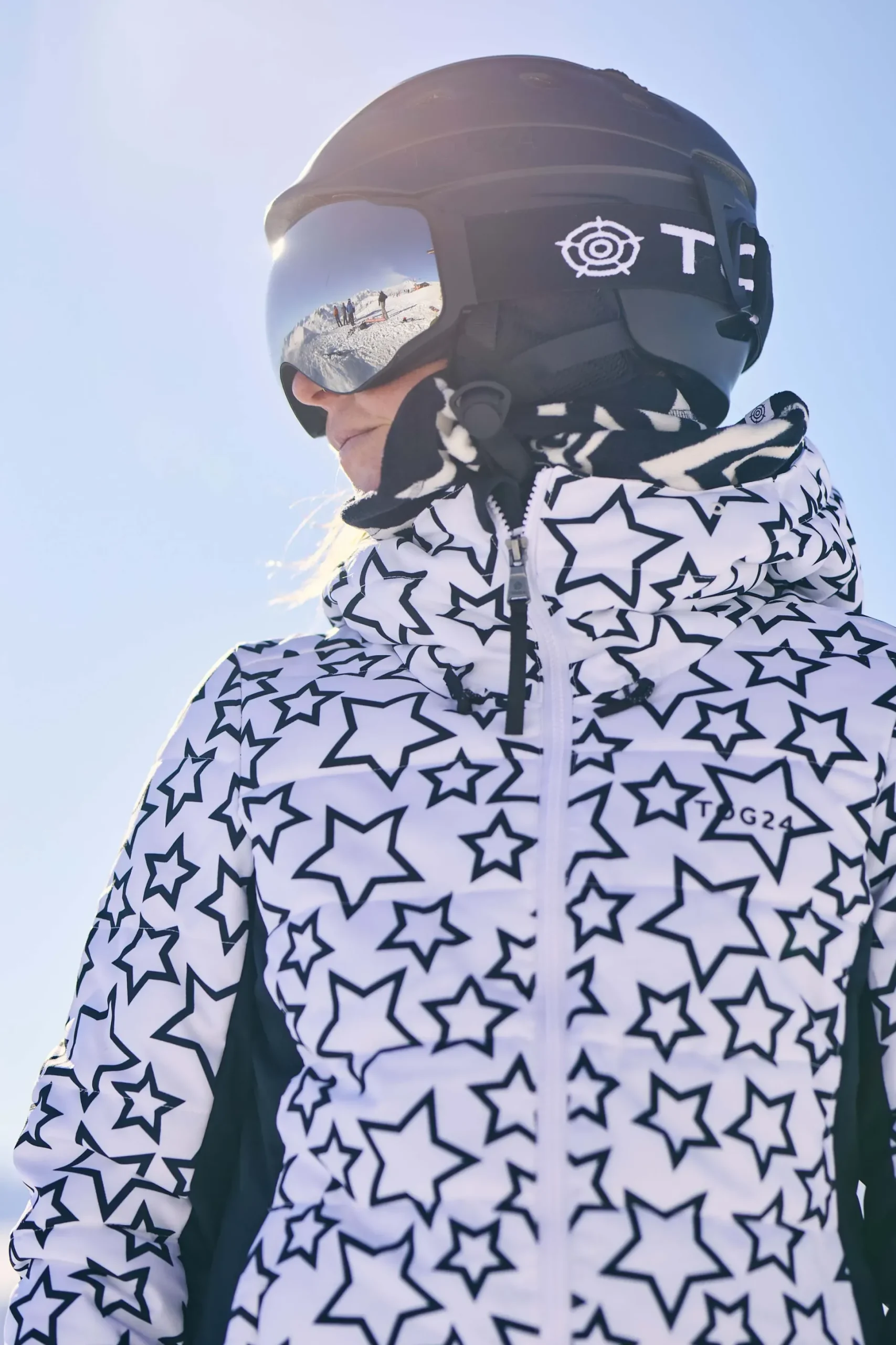 Vermont Womens Ski Jacket - Black/Optic White Outline Star