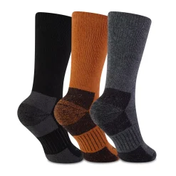 Villach 3 Pack Mens Trek Socks - Black/Mahogany/Dk Grey Marl
