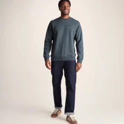 Warren Mens Relaxed Fit 100% Cotton Heavyweight Sweat - Aegean Teal