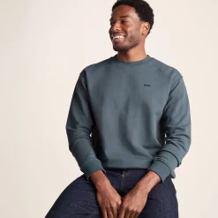 Warren Mens Relaxed Fit 100% Cotton Heavyweight Sweat - Aegean Teal