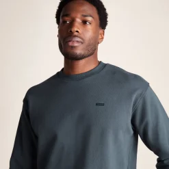 Warren Mens Relaxed Fit 100% Cotton Heavyweight Sweat - Aegean Teal