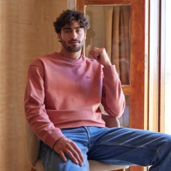 Warren Mens Relaxed Fit 100% Cotton Heavyweight Sweat - Redwood
