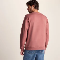Warren Mens Relaxed Fit 100% Cotton Heavyweight Sweat - Redwood