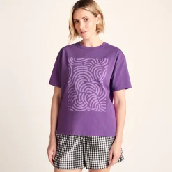 Wave Womens Premium Supersoft Relaxed Fit T-Shirt - Dark Orchid