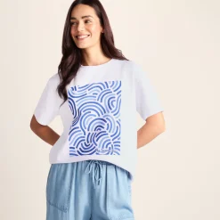 Wave Womens Premium Supersoft Relaxed Fit T-Shirt - Optic White