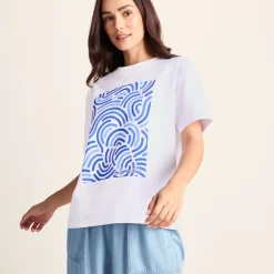 Wave Womens Premium Supersoft Relaxed Fit T-Shirt - Optic White