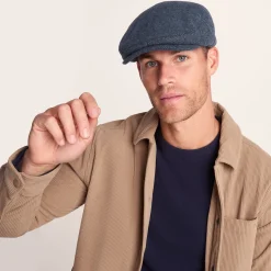 Weighton Knit Flat Cap - Blue Marl