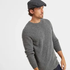Weighton Knit Flat Cap - Dark Grey Marl
