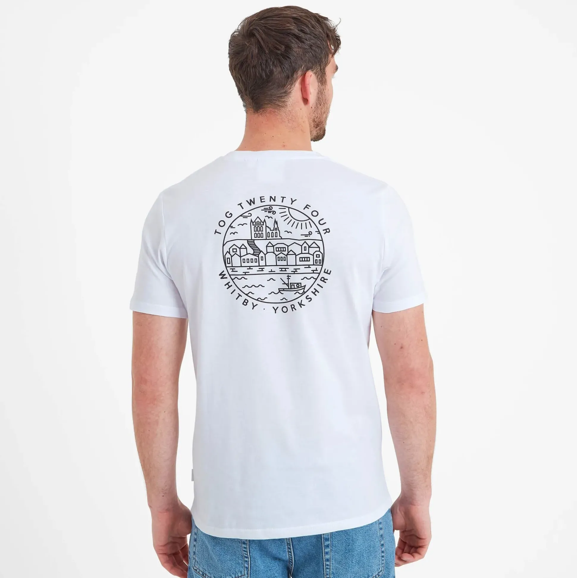 Whitby Mens 100% Cotton Supersoft T-Shirt - White